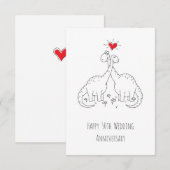 Bonne carte Dinosaures 50e anniversaire de Mariage (Devant / Derrière)