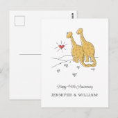 Bonne carte Dinosaures de 40e anniversaire de Mari (Devant / Derrière)