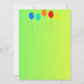 Bonne carte d'invitation d'anniversaire (Dos)