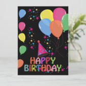 Bonne carte d'invitation d'anniversaire (Debout devant)