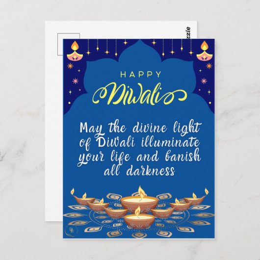 Bonne carte Diwali Post (Devant / Derrière)