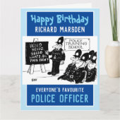 Bonne carte d'officier de police d'anniversaire (Devant)