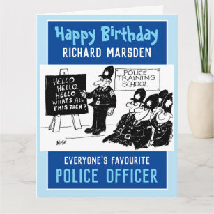 Bonne Carte D Officier De Police D Anniversaire Zazzle Fr