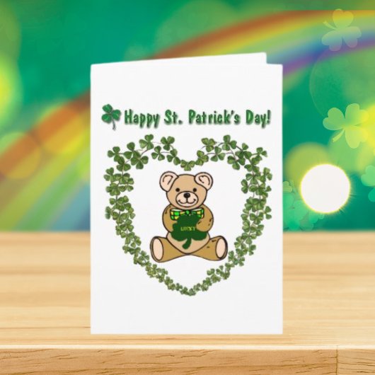Bonne carte d'ours St. Patrick's Day