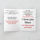 Bonne carte drôle de la fête des mères (Intérieur)