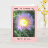 Bonne carte drôle de la fête des mères (Fleur jaune)