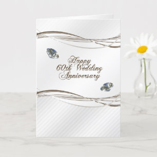 Bonne carte du 60e anniversaire Mariage