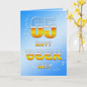 Bonne carte du 65e anniversaire de la fête de la b (Fleur jaune)