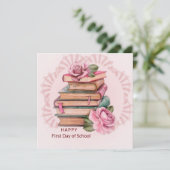 Bonne carte du premier jour de l'école (Debout devant)