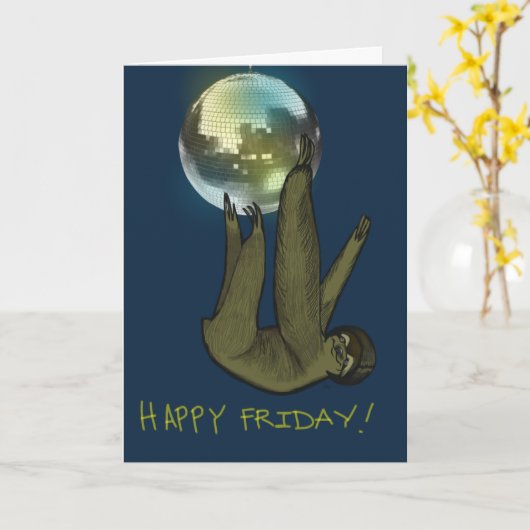 Bonne carte du vendredi (Fleur jaune)