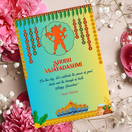 Bonne carte Dussehra Vijayadashmi