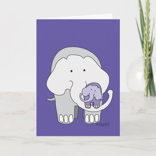 Bonne carte Elephant (Devant)