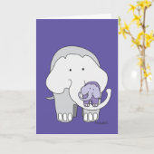 Bonne carte Elephant (Fleur jaune)