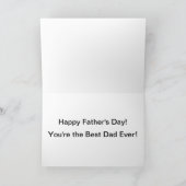 Bonne carte Fête des pères Meilleur papa Jamais No (Intérieur)