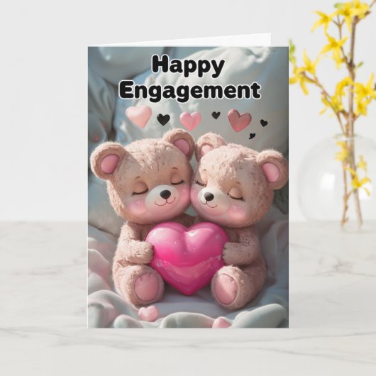 Bonne carte Fiançailles (Fleur jaune)