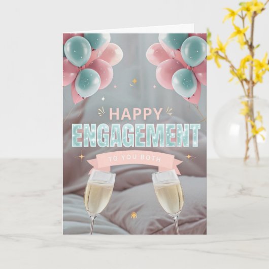 Bonne carte Fiançailles (Fleur jaune)