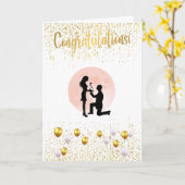 Bonne carte Fiançailles (Fleur jaune)