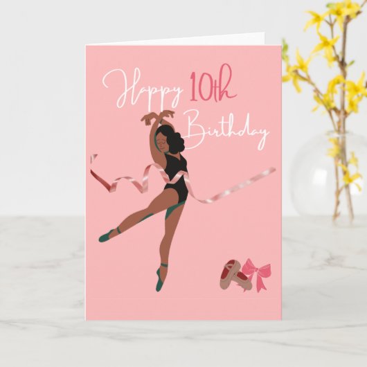 Bonne carte fille 10e anniversaire (Fleur jaune)