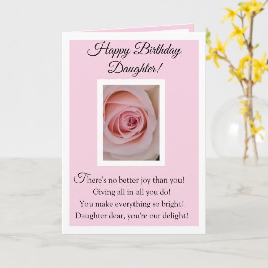 Bonne carte fille d'anniversaire (Fleur jaune)