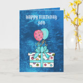 BONNE carte FILS ANNIVERSAIRE (Fleur jaune)