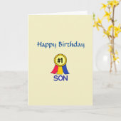 Bonne carte Fils Anniversaire (Fleur jaune)