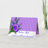 Bonne carte florale d'anniversaire (Dos)
