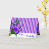 Bonne carte florale d'anniversaire (Fleur jaune)