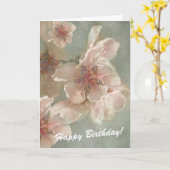 Bonne carte florale sereine pour anniversaire (Fleur jaune)