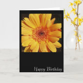 Bonne carte Gerbera d'anniversaire (Fleur jaune)