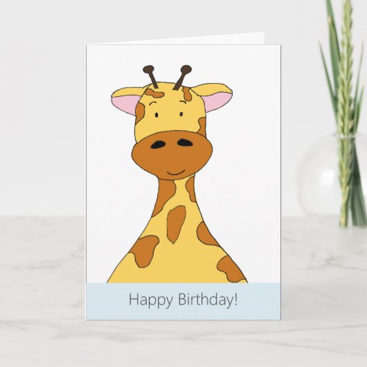 Bonne Carte Giraffe Anniversaire (Devant)