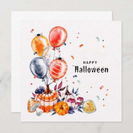 Bonne carte Halloween (Devant / Derrière)