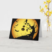 Bonne carte Halloween (Fleur jaune)