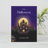Bonne carte Halloween Castle (Debout devant)