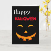 Bonne carte Halloween (citrouille éffrayant) (Fleur jaune)