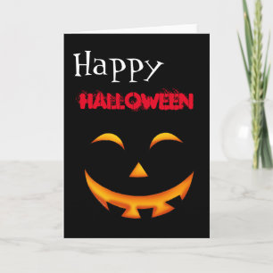 Bonne carte Halloween (citrouille éffrayant)
