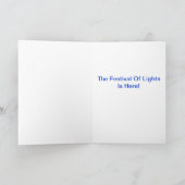 Bonne Carte Hanoukka Avec Menorah (Intérieur)