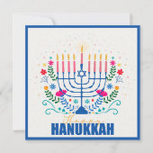 Bonne carte Hanoukka Menorah (Devant)
