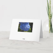 Bonne carte Hibiscus bleu fête des mères (Dos)