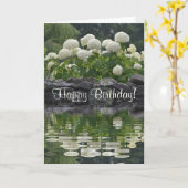 Bonne carte Hydrangea anniversaire (Fleur jaune)