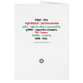 Bonne carte Kwanzaa (Dos)