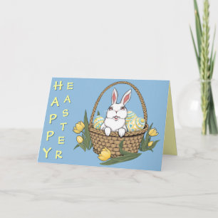 Bonne carte lapin de Pâques personnalisée ou carte
