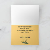 Bonne carte lapin de Pâques personnalisée ou carte (Intérieur)