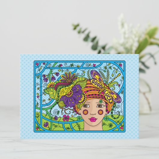 Bonne carte Luck_Flat 7"x5" (Debout devant)