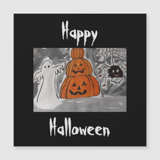 Bonne carte magnétique Halloween (Devant)