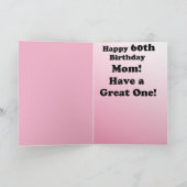 Bonne carte maman 60e anniversaire (Intérieur)