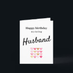 Bonne carte marie d'anniversaire<br><div class="desc">Personalise this cute birthday card for your darling husband. Can add your own message inside.</div>