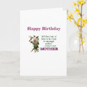 Bonne carte mère d'anniversaire (Fleur jaune)