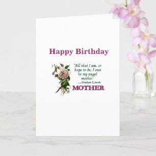Bonne carte mère d'anniversaire