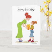 Bonne carte mère d'anniversaire (Fleur jaune)