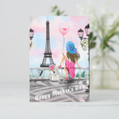 Bonne carte mère femme à Paris (Debout devant)